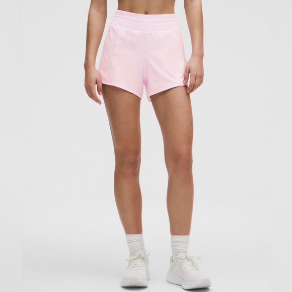 lululemon athletica Pants - Lululemon hotty hot high rise 4” short - pink organza